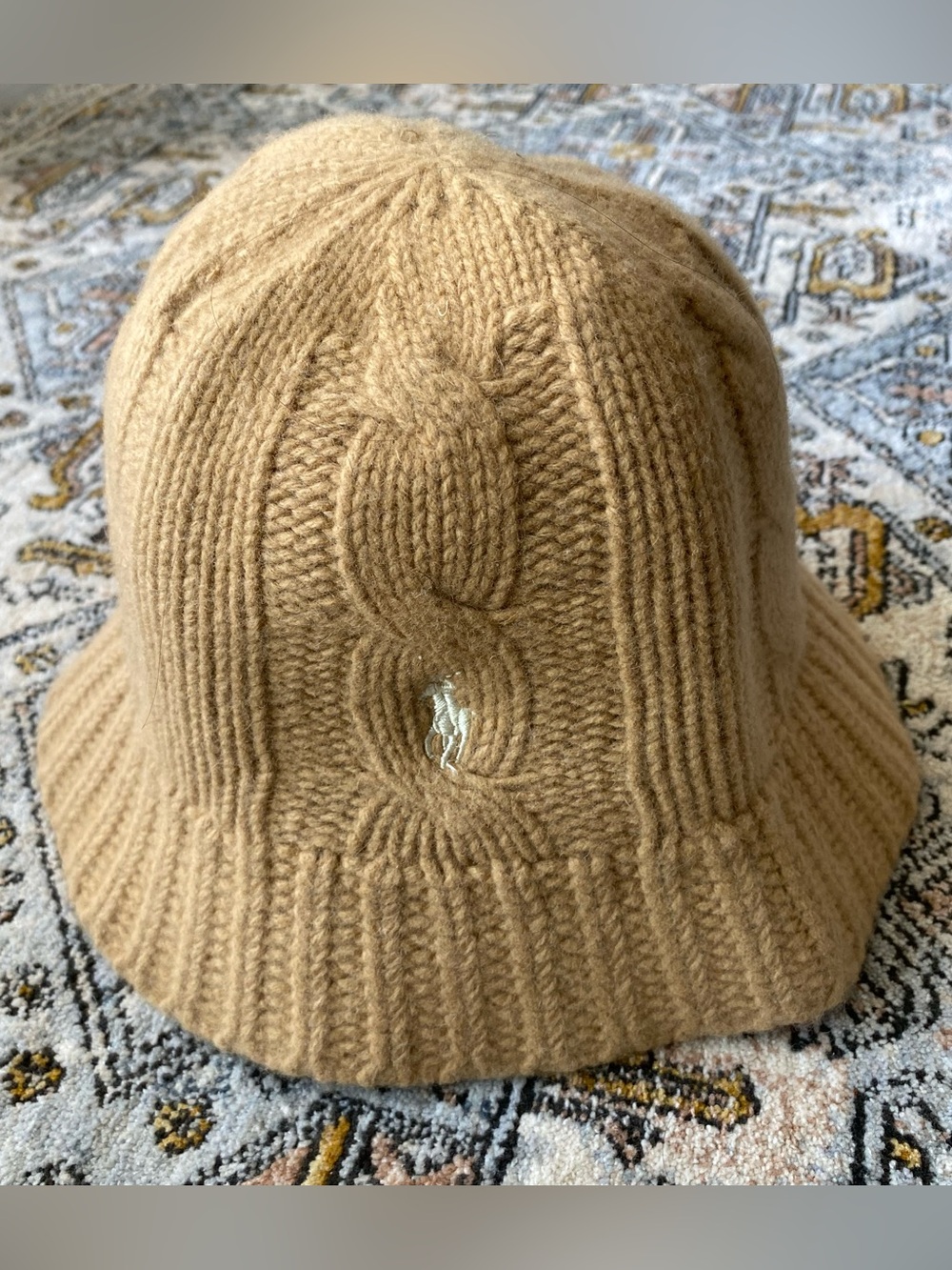Polo by Ralph Lauren 80% Wool Camel Cable Knit Hat